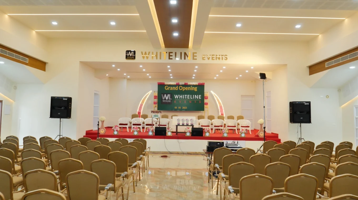 White line convention center